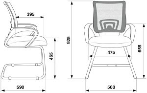 Кресло на полозьях CH-695N-AV